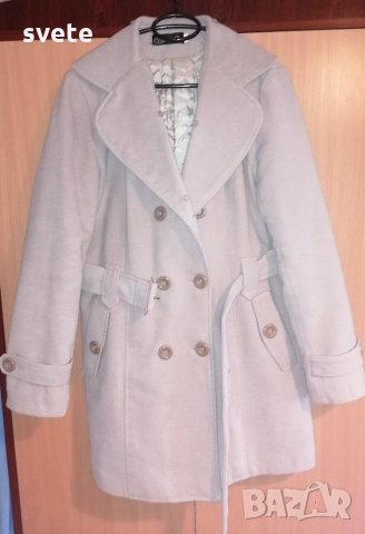 Елегантно дамско палто с подвижна яка, снимка 6 - Палта, манта - 31576732