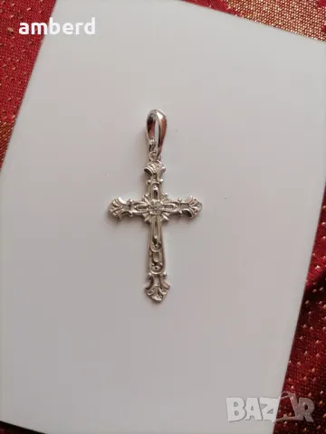 Сребърен ажурен кръст - модел PLP023, снимка 4 - Колиета, медальони, синджири - 48659567