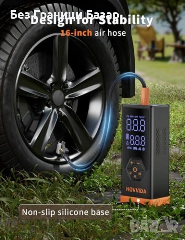 Нов Безжичен компресор за гуми 7800mAh 150 PSI авто помпа 12V за кола колело, снимка 5 - Друга електроника - 54101532