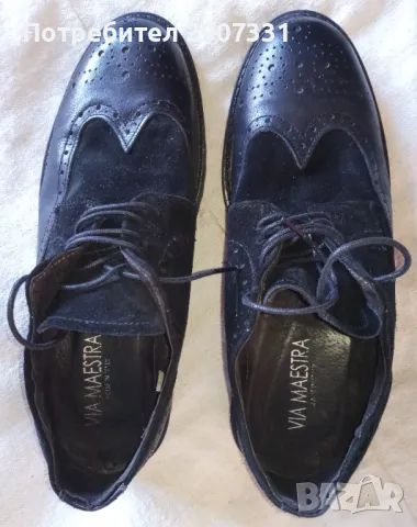 Мъжки обувки Via Maestra в голф стил. размер 41, снимка 3 - Спортно елегантни обувки - 49486893