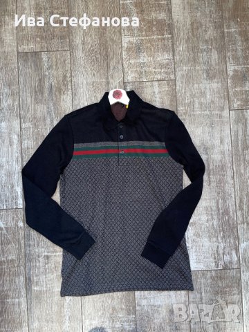 Нов уникален 100% памук памучен  оригинален тънък пуловер GUCCI Cucci Гучи, снимка 3 - Пуловери - 42866799