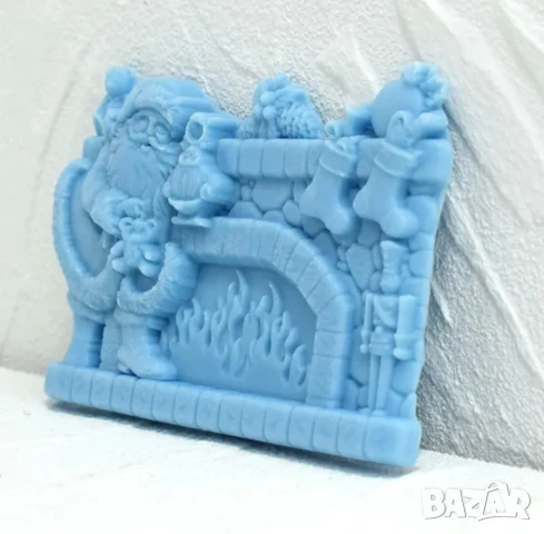 Молд дядо Коледа с камина , снимка 8 - Форми - 50741776