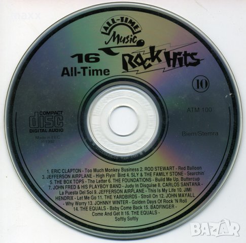 CD диск     16 All-Time Rock Hits 10,  1992, снимка 3 - CD дискове - 29134749