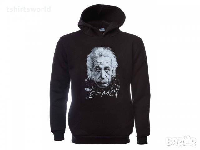 Нов мъжки суичър с трансферен печат на Алберт Айнщайн, снимка 10 - Суичъри - 31742207