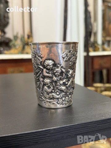 Автентична сребърна чаша - Рококо. №7995