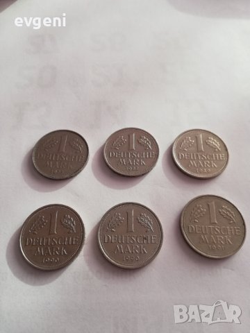 лот монети от една дойче марка, снимка 1 - Нумизматика и бонистика - 42125350