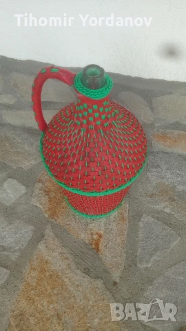 Плетена дамаджана., снимка 3 - Антикварни и старинни предмети - 51320074