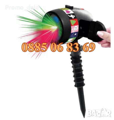 Коледен прожектор с 12 празнични слайдове, прожектор с коледни фигурки, снимка 4 - Декорация за дома - 47960262