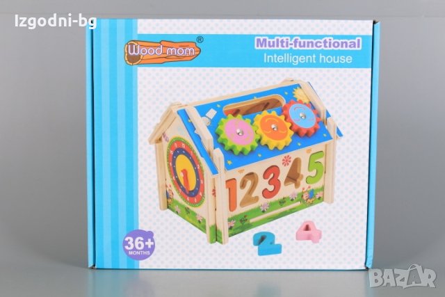 Дървена къщичка за сглобяване с различни учебни функции, снимка 3 - Играчки за стая - 42182619