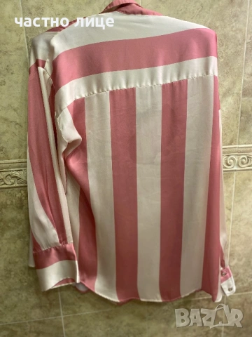 Zara риза сатенена oversize , снимка 6 - Ризи - 54169473