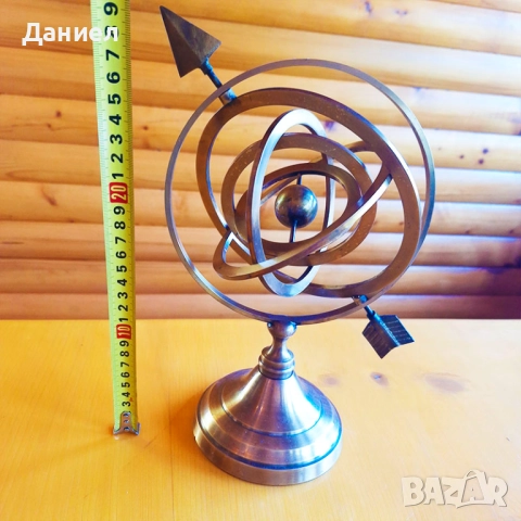 Армиларна сфера от бронз , снимка 5 - Морски сувенири - 48177610