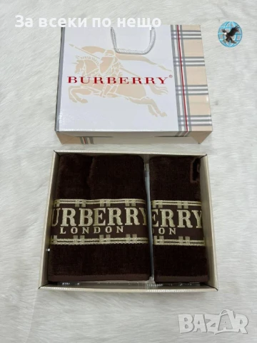 Burberry Луксозни Хавлии - 2бр. в кутия - Налични Различни Цветове Код E692, снимка 4 - Хавлиени кърпи - 51150252