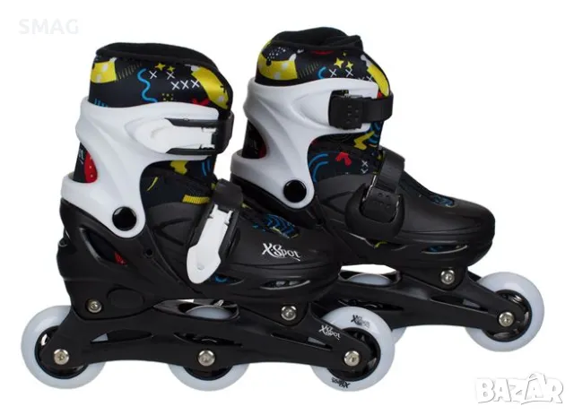 Детски ролери бели черни с шарки (31-34) S_1198247, снимка 2 - Други - 48569889