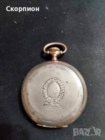 Джобен СРЕБЪРЕН часовник - JUNGHANS - ГЕРМАНИЯ - 15 РУБИНА, снимка 16 - Джобни - 48834021