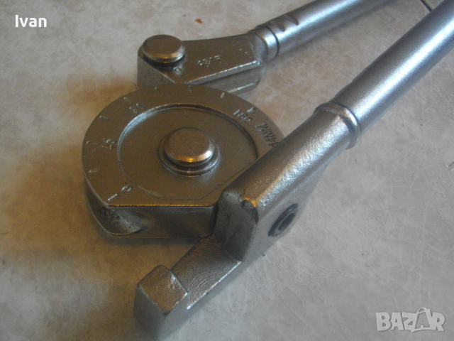 ф14мм Нов Немски Ръчен Тръбогиб-Уред За Огъване Меки/Полутвърди Тръби-Радиус 45мм/Огъване 0-180 Град, снимка 15 - Други инструменти - 44668007