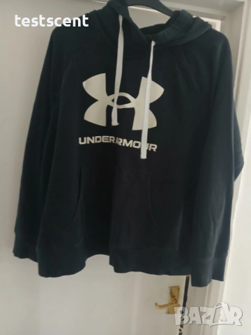 Мъжко суичър Under Armour Hoodie – 2XL черно ползвано (Широка кройка) hoodie худи, снимка 3 - Суичъри - 54011736
