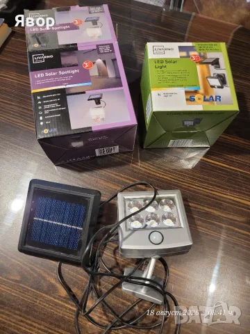 соларни LED прожектори със сензор за движение (LED Solar Spotlight) , снимка 3 - Соларни лампи - 55780975