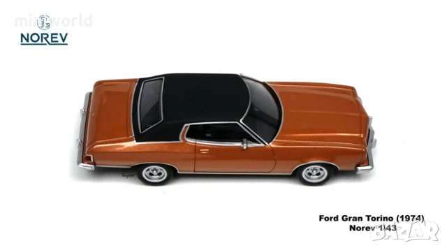 Ford Gran Torino 1974 - мащаб 1:43 на Norev моделът е нов в кутия, снимка 6 - Колекции - 50472198