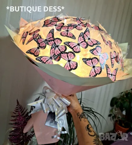 Светещи, ръчно изработени букети "DESS", снимка 6 - Изкуствени цветя - 45799056