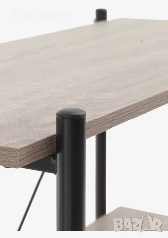 3 броя Етажерка VANDBORG 5 рафта цвят светъл дъб/черно, снимка 5 - Етажерки - 50599637