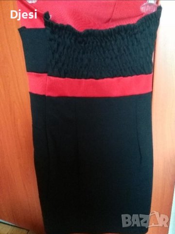 Къса рокля черно и червено+ ръкавици, снимка 3 - Рокли - 42594321