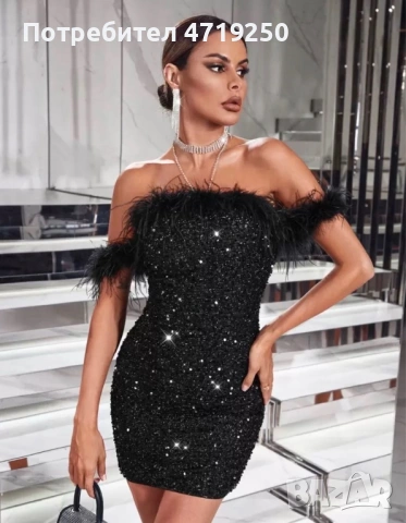 Вечерна рокля с пайети , снимка 3 - Рокли - 53230418