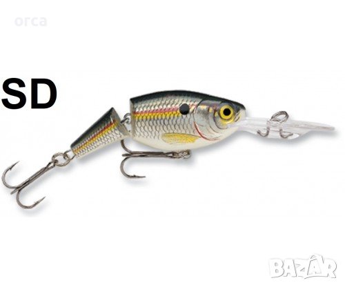 Двуделен воблер Rapala Jointed Shad Rap, снимка 8 - Такъми - 42284581