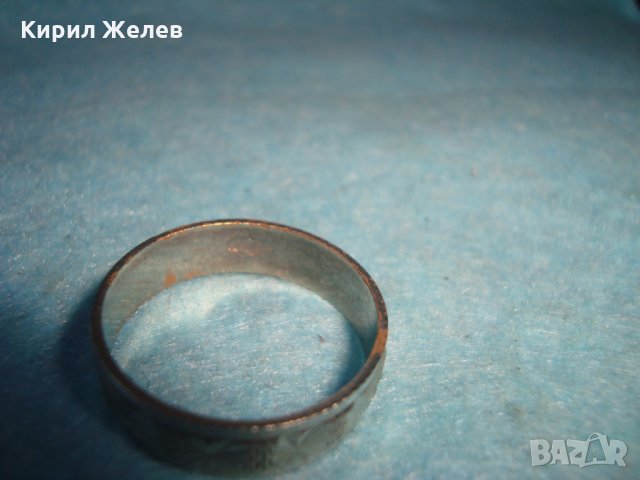 СТАР ВИНТИДЖ ОРНАМЕНТИРАН СРЕБРИСТ МЕТАЛЕН ПРЪСТЕН ХАЛКА РЪЧНА ЮВЕЛИРНА ИЗРАБОТКА 26931, снимка 8 - Антикварни и старинни предмети - 34896293