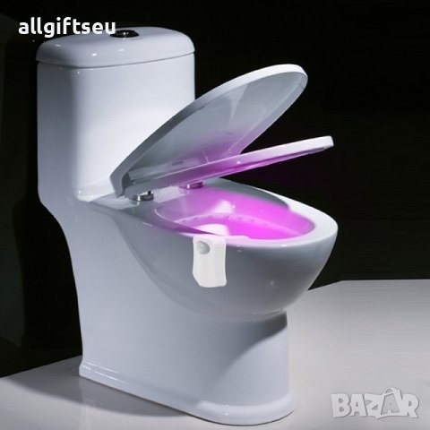 LED осветление за тоалетна чиния със сензор за движение – променящи се светлини