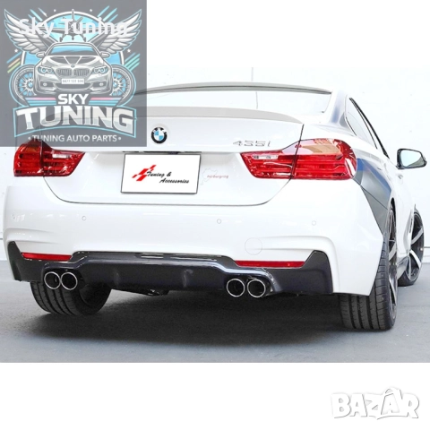 Дифузьор / добавка за задна броня за БМВ Ф32-Ф36 / BMW F32-F36 4