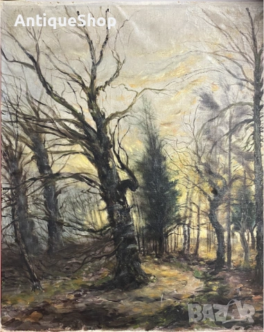 Картина. Горски пейзаж. Масло върху канава., снимка 2 - Картини - 54087614