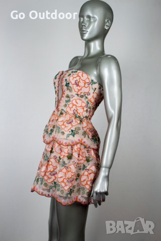 Дизайнерска рокля BCBG MAX AZRIA Guiliana Floral Embroidered Dress размер 0 , снимка 2 - Рокли - 37227718