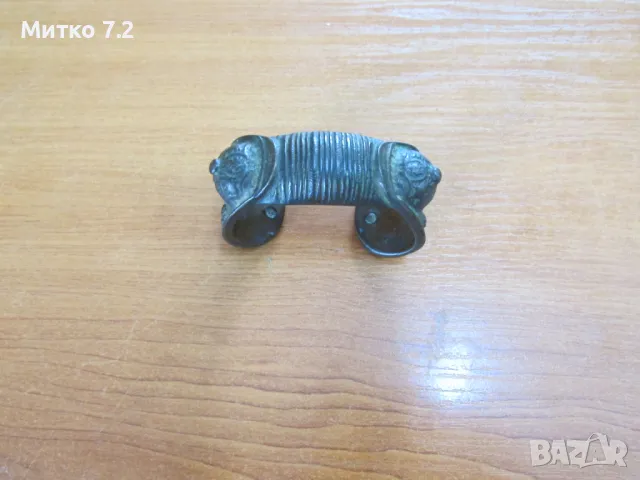 Стара автентична  възрожденска гривна - рогатка, снимка 7 - Антикварни и старинни предмети - 50335747