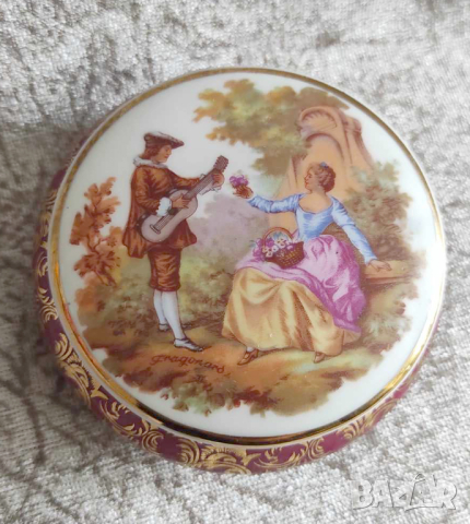 стара колекционерска купа Limoges, снимка 2 - Антикварни и старинни предмети - 44673511