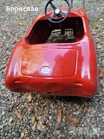 Ретро метална количка с педали от соца, снимка 4 - Антикварни и старинни предмети - 52654655