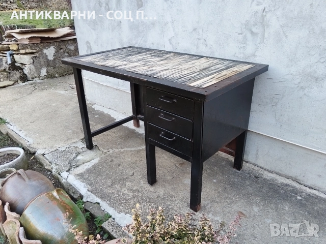 Стара Масивна Работна Маса / 80кг. 