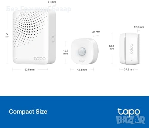Нов Смарт алармен комплект Tapo T30 KIT хъб сензори за дома аларма врата прозорец, снимка 9 - Друга електроника - 54195411
