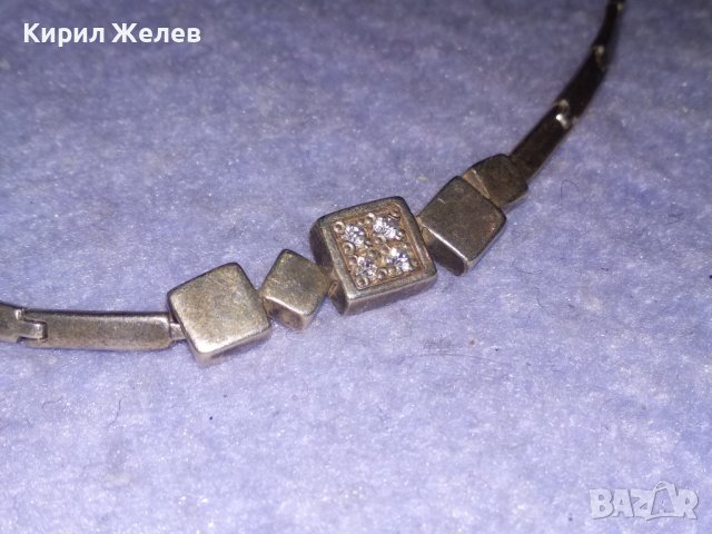 АРИСТОКРАТИЧНА СРЕБЪРНА АРТ ГРИВНА СРЕБРО925 Част От КОМЛЕКТ ИНКРУСТИРАНО с ФАСЕТИРАНИ ЦИРКОНИ 33156, снимка 10 - Гривни - 39568440