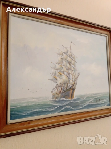 Маслена картина подписана, снимка 8 - Картини - 53919731