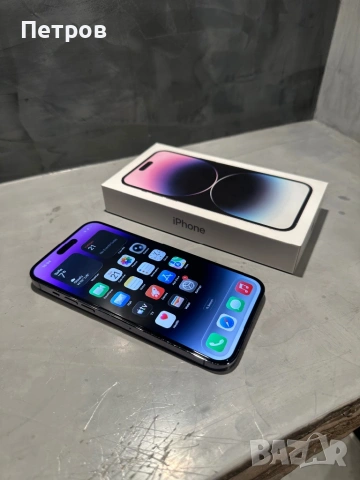 КАТО НОВ Iphone 14 Pro Max Purple, 83% батерия, снимка 7 - Apple iPhone - 54273358