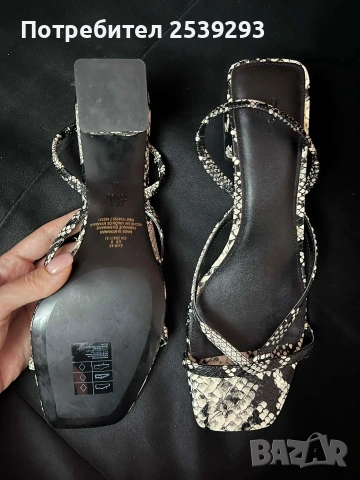 Сандали H&M Змийска кожа, снимка 5 - Сандали - 54164124