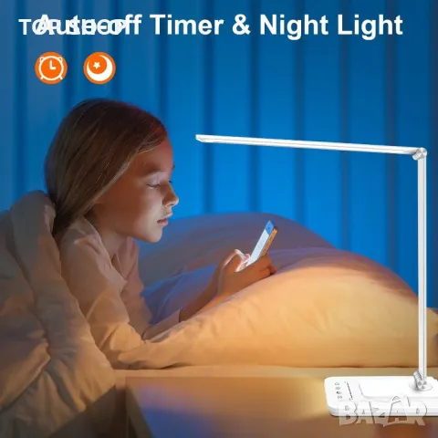 ЛЕД настолна лампа oxylops с различни режими и грижа за очите, снимка 5 - Настолни лампи - 48647797