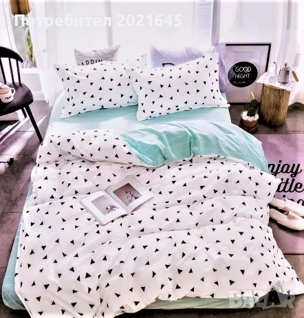 Спален комплект с чаршаф с ластик, снимка 4 - Спално бельо - 51816348