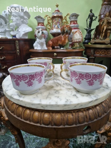 Антикварни 4 броя Руски съветски порцеланови чаши за чай, снимка 2 - Други ценни предмети - 51125996