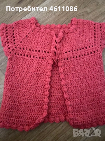Плетени елечета и терлички за малките принцески, снимка 6 - Жилетки и елечета за бебе - 51992580