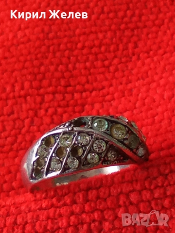 СТАР СКЪПОЦЕНЕН СРЕБЪРЕН ПРЪСТЕН СРЕБРО 925 с ИСКРЯЩИ ФАСЕТИРАНИ ЦИРКОНИ 48652, снимка 14 - Пръстени - 50354713