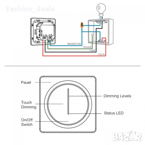 Нов смарт Таймер и превключвател за затъмняване за INC/CFL/LED крушка, снимка 3 - Други - 35406114