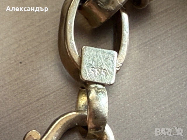 Мъжка златна гривна 14к 10.11 гр., снимка 9 - Гривни - 51704956