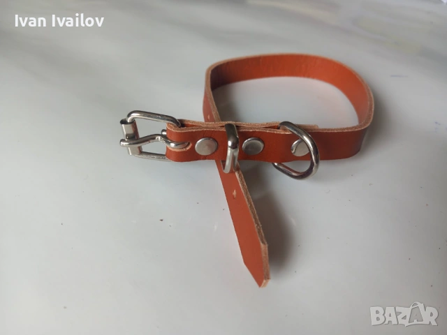 Кожени каишки 38см за малко куче или коте – 2 цвята, ширина 1.5см, снимка 5 - За кучета - 54353038