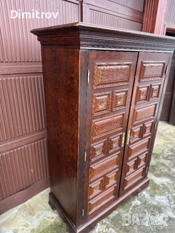 Класически дървен шкаф с две врати, снимка 4 - Шкафове - 53958957